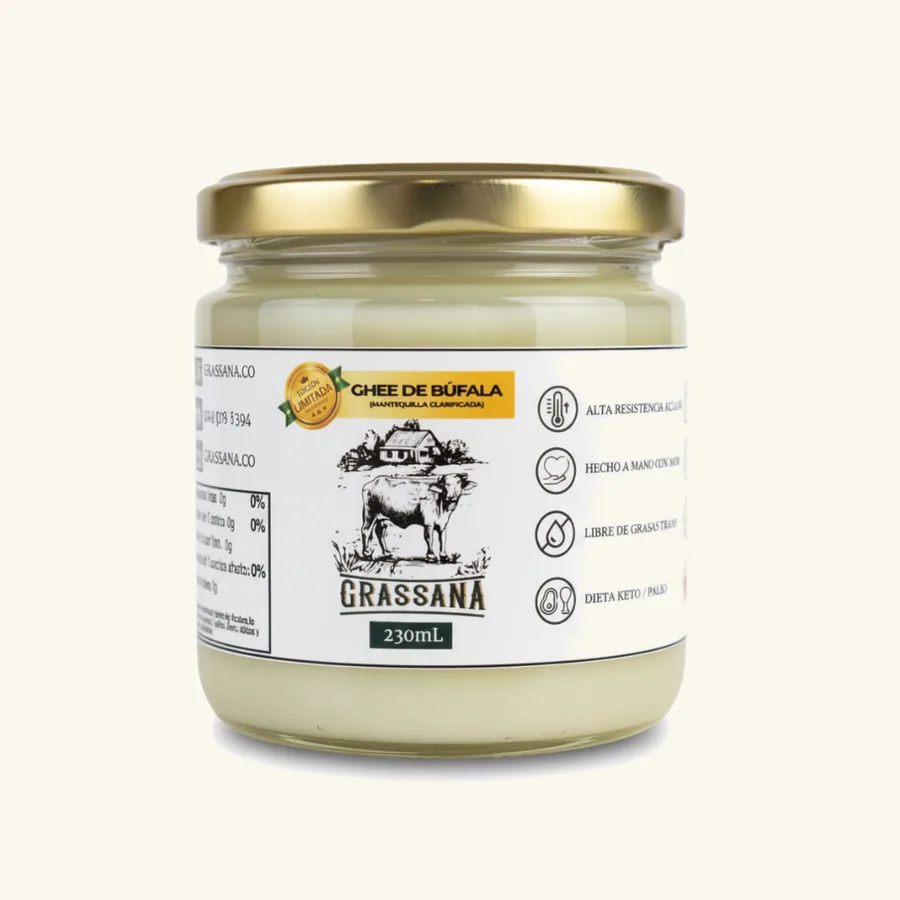 Ghee de búfala orgánico - Mantequilla Clarificada Premium
